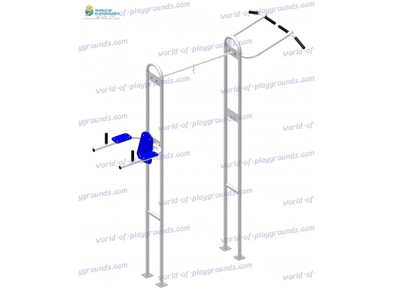 Punch ball stand with a pull-up bar and abdominal crunch support wp1124