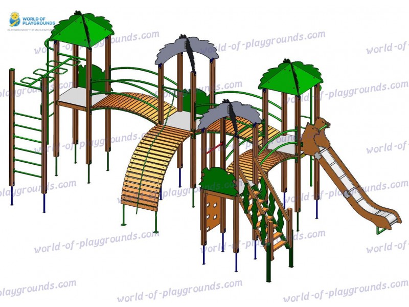 Play structure 4 towers (Slide 1,5 м) wp929